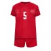 Danmark Joakim Maehle #5 Replika babykläder Hemmaställ Barn VM 2022 Kortärmad (+ korta byxor)
